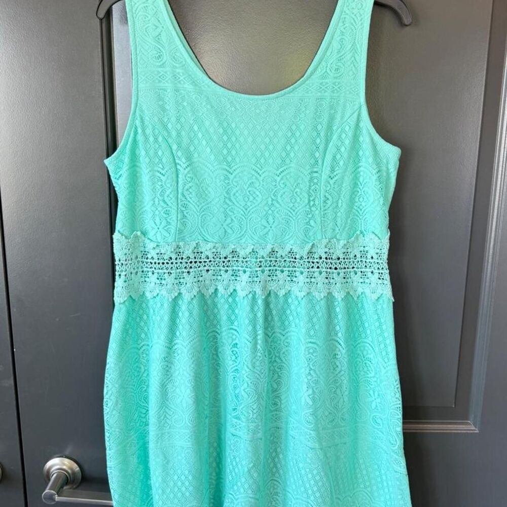 Xhilaration Women's Blue and Green Dress